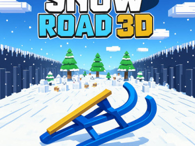 Snow Road 3D background