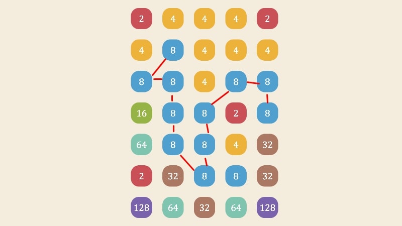 Players can freely connect numbers together in any direction in Merge Infinity game at geometryliteonline.com